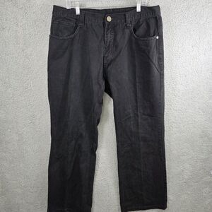 Y2K Miskeen Original Jeans Men’s Black Hand Print Embroidered Size 40x32